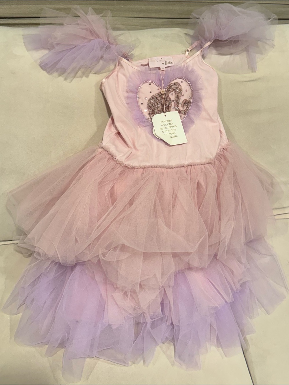Barbie Pink and Lavender Tulle Unicorn Costume Dress